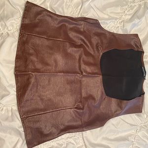PrettyLittleThing Brown Tank Top